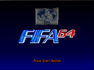 FIFA Soccer 64 title screen for Nintendo 64